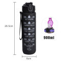 Gradient 1 Liter Sports Water Bottles Motivational Water Bottle with Time Marker Leakproof BPA Free Drinking Water Bottle Fitnes. 