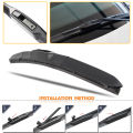 Car Wiper For Daewoo Matiz 1998-2008 Windshield Rubber Silicon Refill Front Window Wiper 21";+16"; LHD RHD Auto Accessories. 