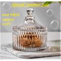 Elegant Imported Crystal Glass Candy Jar/Sweets Transparent Crystal Glass Pot/ Multipurpose Crystal Glass Jar (with Lid). 
