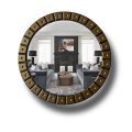 Round mirror with carved wooden frame, hanging wall mirror, Mirror for wall, Mirror for Decoration. 