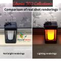 Solar Lantern Flame Lights Outdoor, Waterproof Hanging Solar Lights with Dancing Flame, Dusk to Dawn Auto Turn On/Off Function XF-6003. 