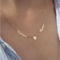 Personalized Custom Double Name Necklace Couple Necklace, Nameplate Custom Jewelry Gift For women. 
