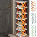 5 Layer Multi-Functional Rack Versatile Stackable Organizer for Shoe Racks, Lounge Portable Shelves- X Shape Rack, Ideal for Home Storage & Closet Shoe Shelf, Space-Saving Plastic Shoes Rack, Multipurpose Shoe Stand, Storage Tower Shelf for Entryway Racks. 