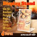 Brochure Holder - Brochure Stand - Menu Display Stand - Menu Stand - Picture Frame - Flyer Holder - sign Didplay Stand - Acrylic Brochrue Holder - Desk Brochure Stand - QR Code Display Stand - Restaurant Menu Display - Alpha Galaxy Shop. 
