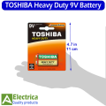 Toshiba Size 9V Heavy Duty Zinc Carbon Batteries, 6F22KGG-BP-1UJ SS (1 Pack) by Electrica. 