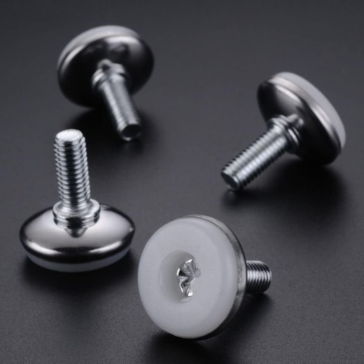 M8 x 20mm Screw on Furniture Glide Leveling Feet Adjustable Leveler, Floor Protector with T-Nuts, Pack Of 4, 8 And 20.
