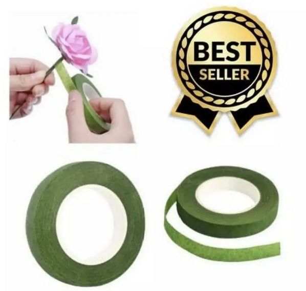 Green Floral Tape 30 Yards/Roll 12mm Floriculture Paper Tape Fun DIY Art Handcraft Floral Tape Flower Bouquets Stem Wrap Adhesive Tape