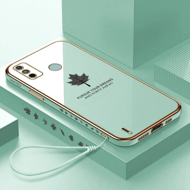 For%20Tecno%20Spark%206%20Go%20/%20Spark%20Go%202020%20Back%20Cover%20+%20Hand%20Strap%20Fashion%20Shiny%206D%20Plating%20Maple%20Leaves%20Protective%20Case%20Square%20Bumper%20Soft%20Silicone%20Mobile%20Phone%20Cases%20-%20Image%202