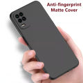 Oppo A54 4G Soft Silicon Matte Black Back Cover Case Airbag Antishock With Camera Protection Bump. 