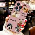 For iPhone 12 Pro Max Back Cover Case Fashion Cartoon Hand Dog Soft Silicone Shockproof Camera Lens Protector Phone Cases. 