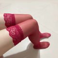 Black Silk Stockings Over Knee Compression Stockings Summer Silicone Non-slip Stockings Lace Thigh High Socks Women. 
