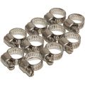 10 Pcs Stainless Steel Mini Jubilee Fuel Hose Clamps Pipe Clips Fastener For Home Tools. 