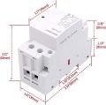 Heschen Household AC Contactor, CT1-63, 2 Pole Two Normally Open, AC 220V/240V Coil Voltage, 35 mm DIN Rail Mount. 