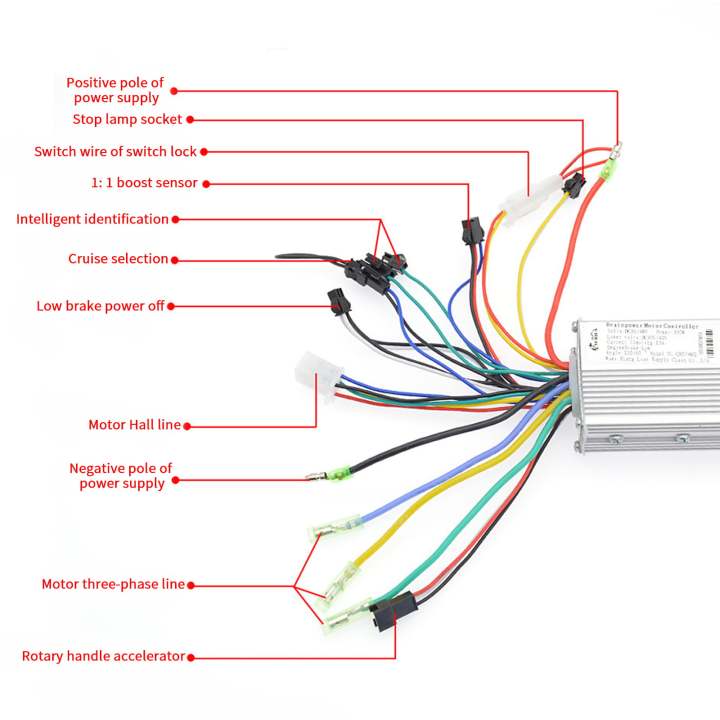NERIES%20Motor%20Brushless%20Controller,%20DC24,%2036V%20350W%20Waterproof%20Electric%20Bicycle%20Scooter%20Brushless%20Controller%20Kit%20with%20LCD%20Display%20Meter%20Model%20SL-QX041KZ%20-%20Image%204