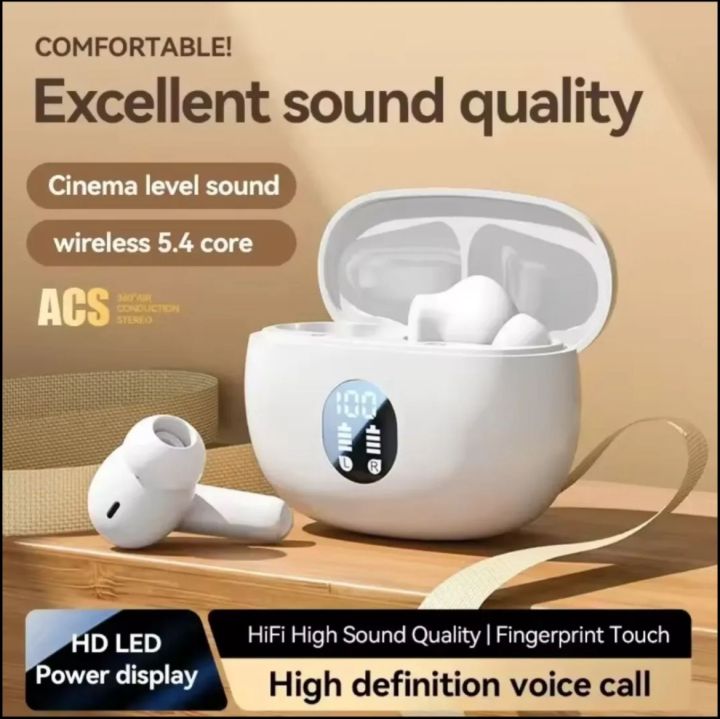 H895B Stereo TWS Airpods | Wireless Bluetooth 5.0 Earbuds | Dual Earphones with Mic | Deep Bass | iPhone & Android Compatible | Touch Control Handsfree.