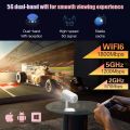 TS-6 YJMOYE PORTABLE PROJECTOR 2GB+16GB ANDROID11.0 SMART HD 4K MINI PROJECTORS GIMBAL COMES WITH HIDDEN LIFT. 