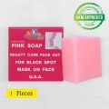 K.Brothers Original Pink Soap For Whitening Plus Collagen Mask on Face. 