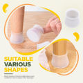 Anti-Noise Furniture Silicone Protective Cover Furniture Table Leg Cover Chair Leg Cap Silicone Floor Protection Pad, Non-Slip Bottom Anti-Scratch and No Trace Noise (4PCS). 