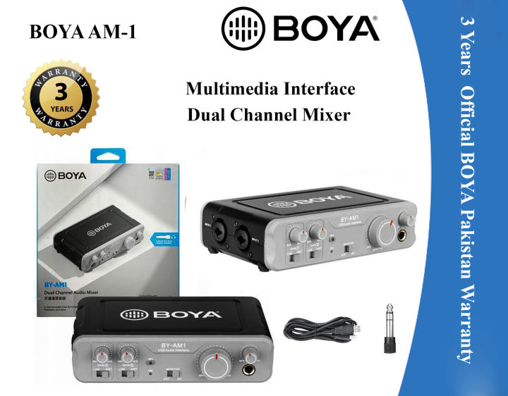 3 Years Warranty - BOYA BY-AM1 Dual-Channel Audio Mixer