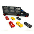 Metal Dinky Truck Container With Mcqueen Cars. 