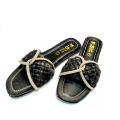 New 2025 Eid Collection Elegant Design Stylish Wear Flat Sandal for Women and Girls by Nagra Shoes - NS-50014- Black. 