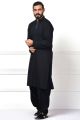 Gul Ahmad Unstitched Cotton Suit for men Black Color Unstitched Fabric Dress Summer Collection. 