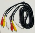 6 ft Composite Video Cable with Stereo Audio RCA - M/M Black. 
