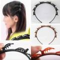 Fashion Double Layer Band Twist Plait Clip Front Hair Clips, Hairpin Headband Beauty Tool Hair Accessory. 