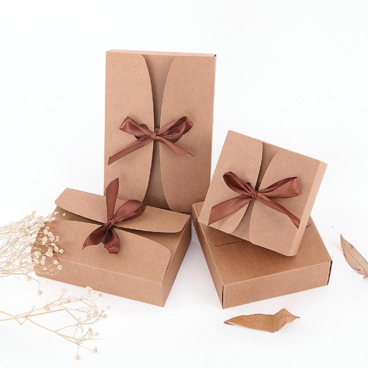 Square Kraft Paper Box Cardboard Package Valentine's Day Gift Candy ...