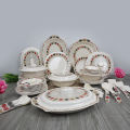 64 Pieces Melamine Double Glaze Crystal Dinnerware Set. 