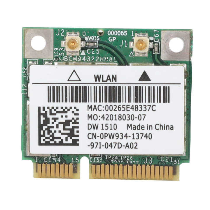 Mini PCI-E Wireless BCM94322HM8L DW1510 Network Card Dual Band 300Mbps 802.11abg