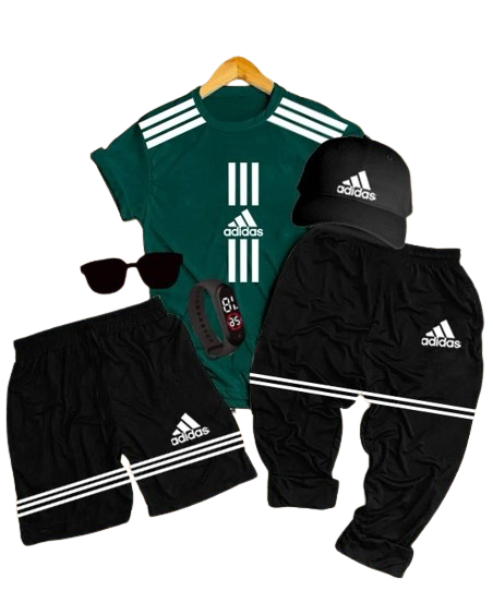 Ultimate Summer Collection 6-Pack Kids' Track Suits with Complete Outfit - Trendy, Comfortable, and Eid-Ready comfortable fabric cotton jersey high quality material with the color of green