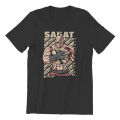 Sagat-Street Fighter T-Shirts Men Vs Game Casual Pure Cotton Tees Crewneck Short Sleeve T Shirts Printing Clothes. 