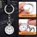 Nurse Watch Student Form Men Digital Watch Clip Small Pocket Watch Portable Seconds Luminous Pocket Watch Keychain Key Ring. 