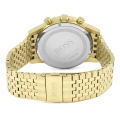 Hugo Boss Navigator Gold Stainless Steel Black Dial Chronograph Quartz Watch for Gents - 1513531. 