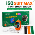 I50 Suit Max 11 in 1 Smart Watch | 2.01" Full Touch Display | Bluetooth Calling | 11 Straps | Fitness & Sports Smartwatch. 