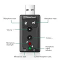 External USB Sound Card and Audio Adapter USB 2.0 Virtual 7.1 Channel Stereo 3.5mm Headphone Audio Adapter Microphone Sound Card and audio enhancer for Gamers. 