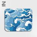 Japanese Blue Wave Mouse Pad, Square Anti-Slip Rubber Gaming Mousepad, Premium-Textured & Waterproof Mouse pad by Zezo. 