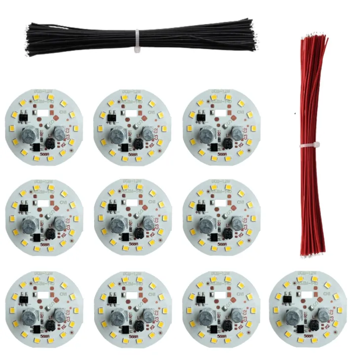 10PCS%2012W%20LED%20Bulb%20Lamp%20Capacitor%20Chip%20With%20Wires%20White%20DOB%20AC%20220V%20-%20Image%202