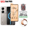 Itel P65 Ceramic Frosted Soft Film itel P 65 P55 Screen Protector 3 in 1 Camera Lens Protector. 