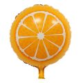 Orange round foil balloon 16inch 1piece. 