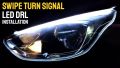 Universal FLexible Headlights DRL With Running Indicator For Car - 2pcs. 