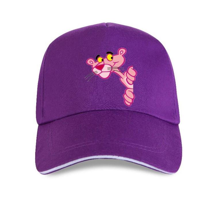 【LuckyBabyFans Store】Pink Panther Baseball cap Cartoon Birthday Summer Crew Neck