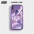 VRQR Camera Protection Phone Case For Vivo Y15 Back Cover bauhinia Pattern Attach Flashing Paper Phone Cover Vivo Y17 Y12 1940 1904. 