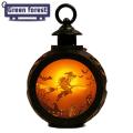 Green forest Pumpkin Lantern Soft Light Halloween Pumpkin Witch Ghost LED Light. 