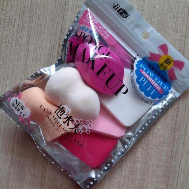 Makeup sponge pack - 2 beauty blender, 4 sponges ( random colors )