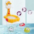 Giraffe Net Bath Fishing Toy Hoop Shower Toy Bathtub Water Game Play Set Giraffe Floating Children's Bath and Water Toy. 