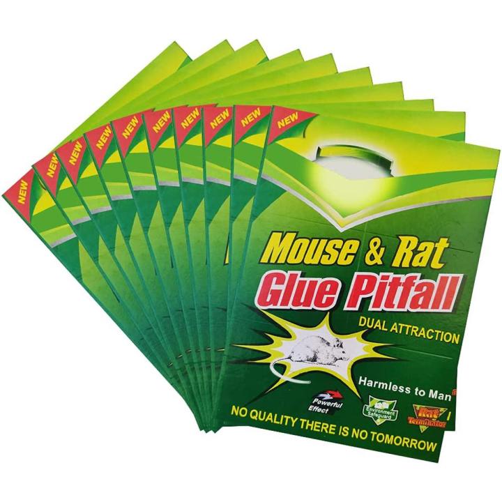 Pack of 12 Mouse Glue Sheet Sticky Board - Rat Mouse Catcher Adhesive Pad - Trap Mice Rodent Insect Lizard Spider Cockroach - Reusable Books
