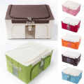 Pack of 2 Pcs - Large waterproof Oxford cloth household storage box foldable transparent steel frame clothes quilt foldable capacity storage. 