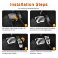 2x For Tesla Model 3 Y 2021 2022 Aluminum Alloy No Drilling Accelerator Brake Pedals Pad Anti-Slip Rest Pedals Cover Auto Parts-（grey）. 